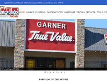 Tablet Screenshot of garnerbuildingsupply.com
